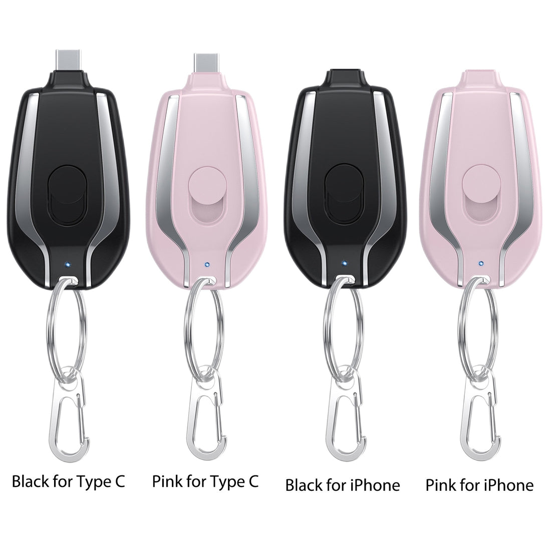 Mini Portable Keychain Phone Charger: 1500mAh Emergency Power Bank